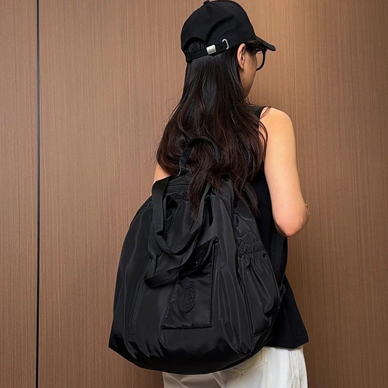 春夏新款女士多功能单肩双肩托特包慵懒运动健身旅行手拎包2420