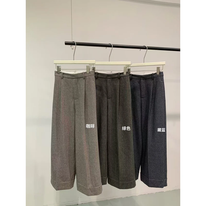 复古冬季显瘦“加绒”阔腿裤8191 有口袋