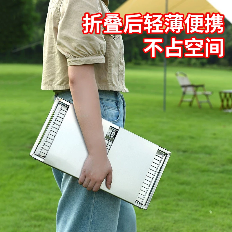 2025新款便携式户外露营木炭一体式烤肉架烧烤炉炉子便携烧烤炉子