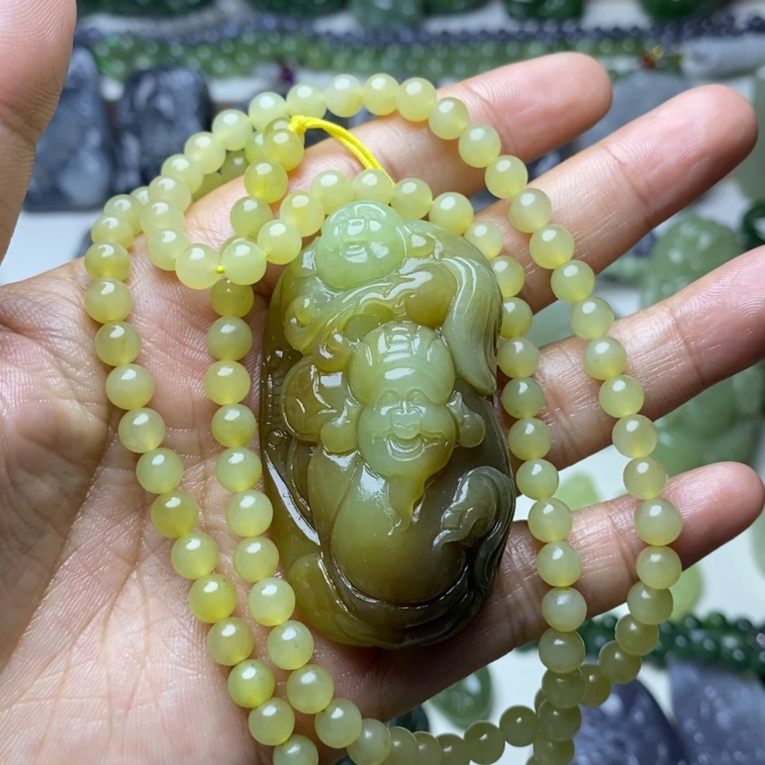 和田玉未镶嵌颈饰