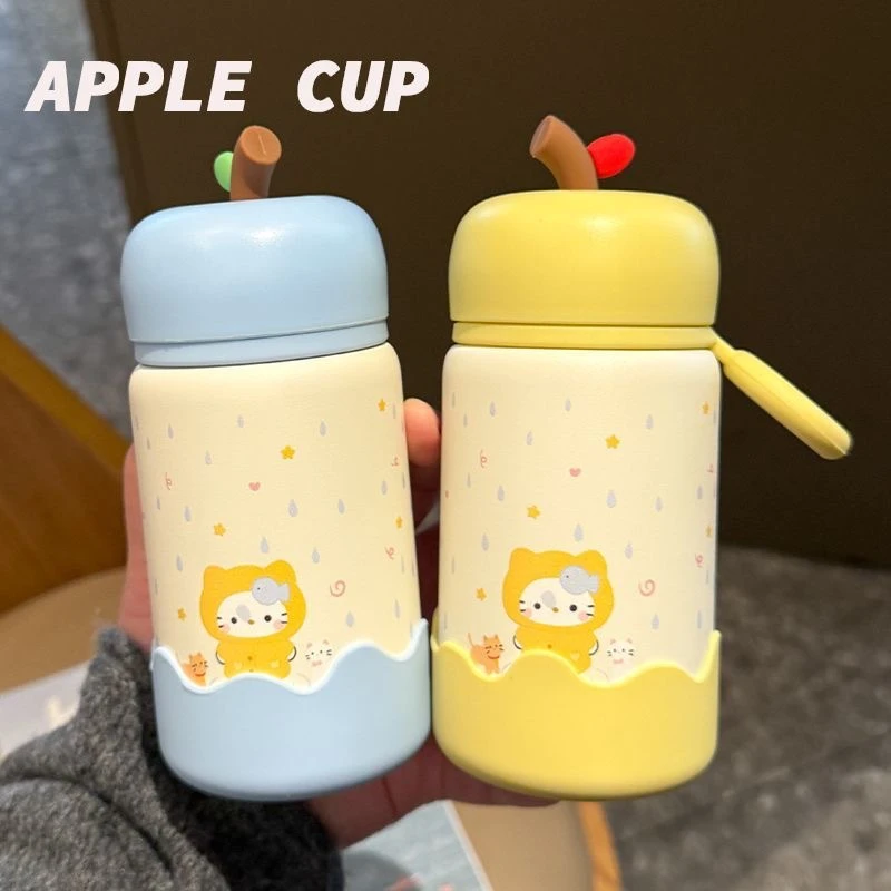 ins风新款卡通女水杯高颜值学生便携316不锈钢底保温杯小巧可爱Q