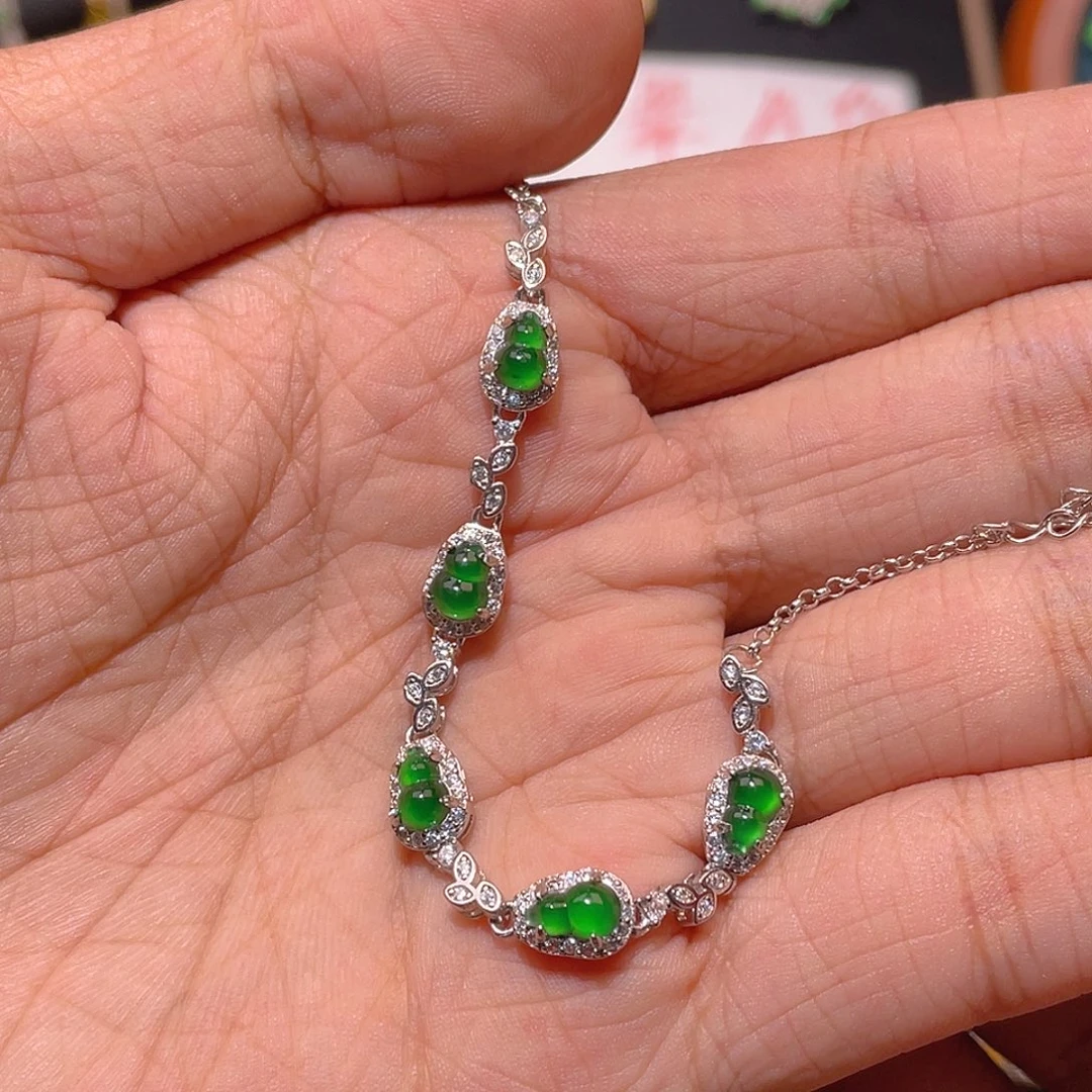 翡翠银S925镶嵌颈饰