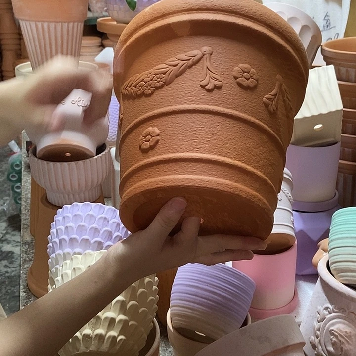 24×23红陶麦穗花 1个盆