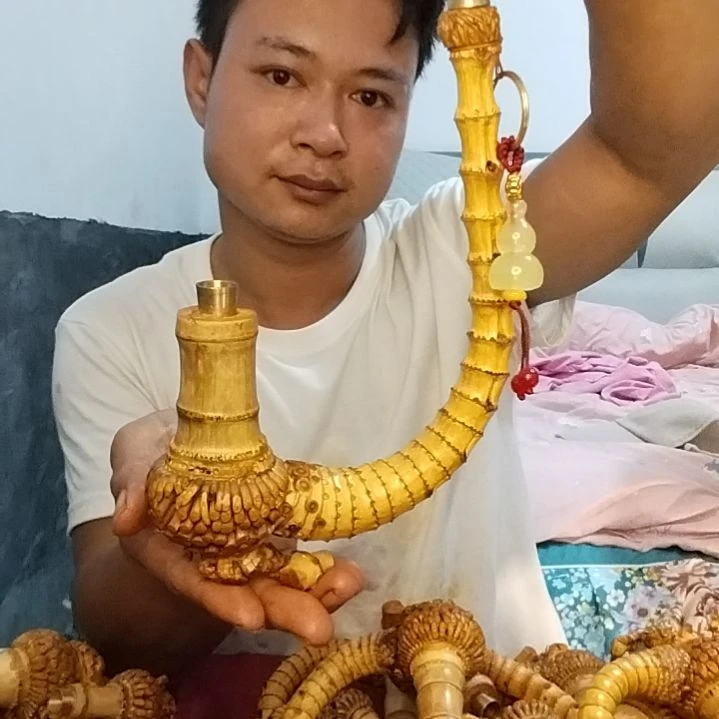 竹类金竹手把件艺术品大一弯