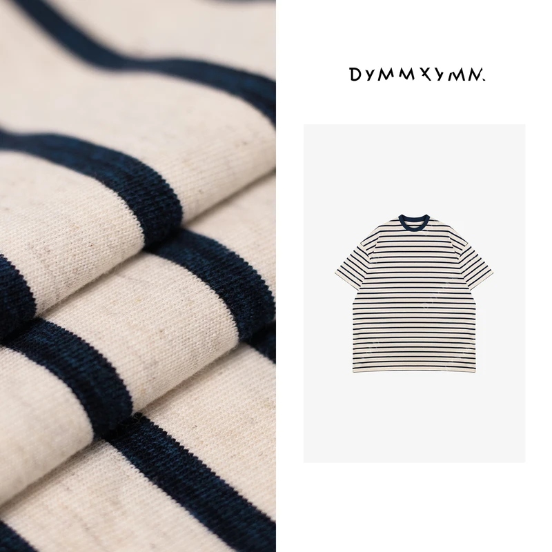 【DYMMXYMM】-早春极简风高级感领口撞色条纹T恤-5SSP8616