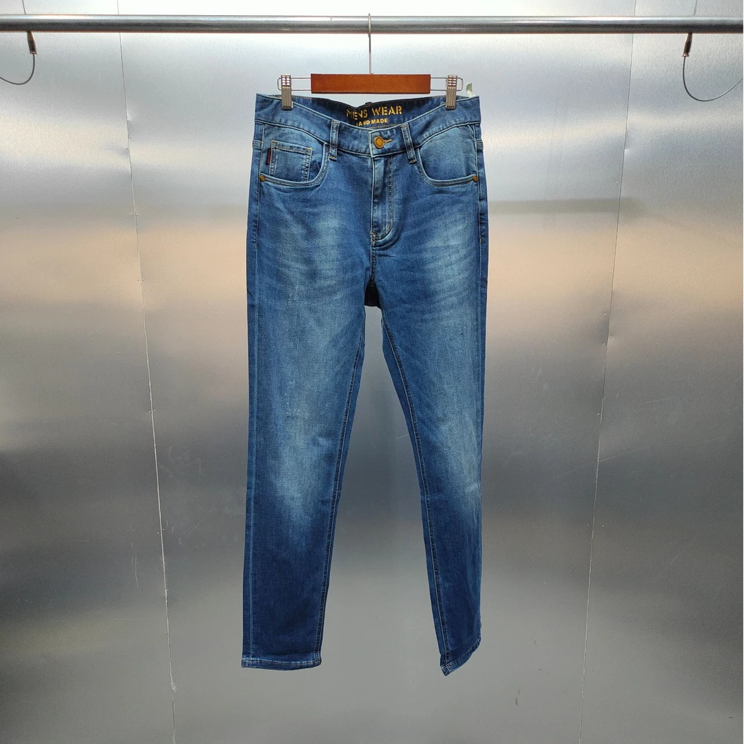 Q07-10851-SG纯色时尚潮流百搭直筒牛仔裤