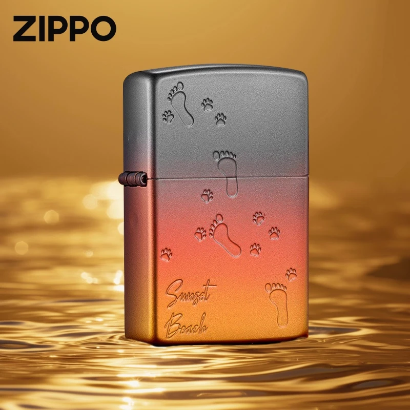 Zippo打火机日照金滩-蚀刻喷涂渐变LZE-1050防风打火机TCJ1
