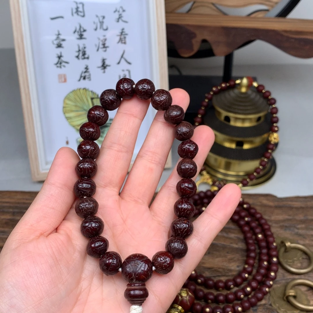 凤眼菩提吊坠11 手持 素
