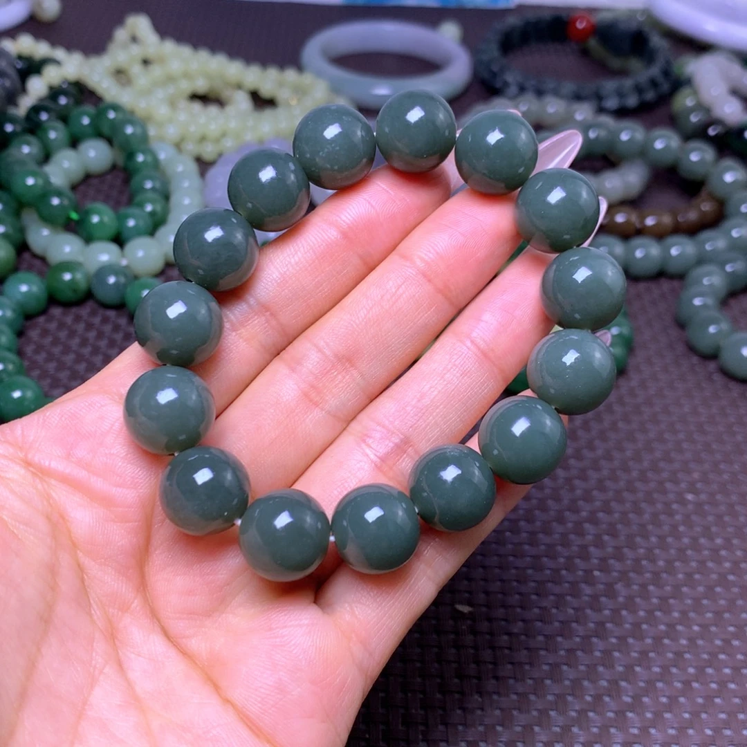 和田玉未镶嵌手串卡14