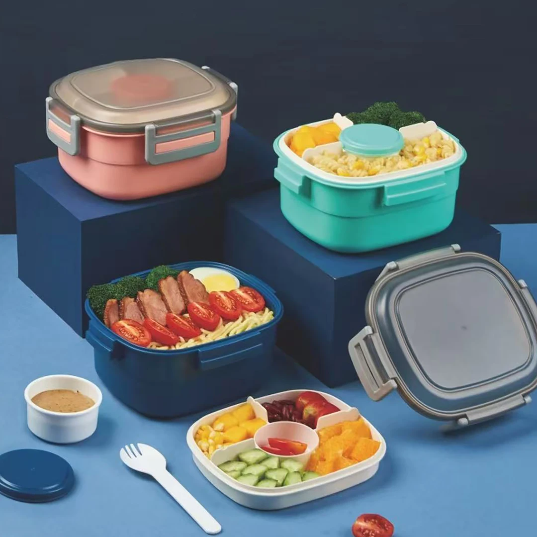 双层蔬菜沙拉便当饭盒H481