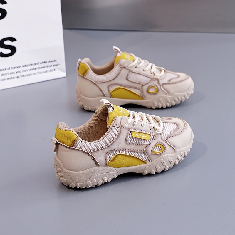 复古休闲女鞋2025春夏新款网面透气阿甘鞋软底薄款运动阿甘鞋