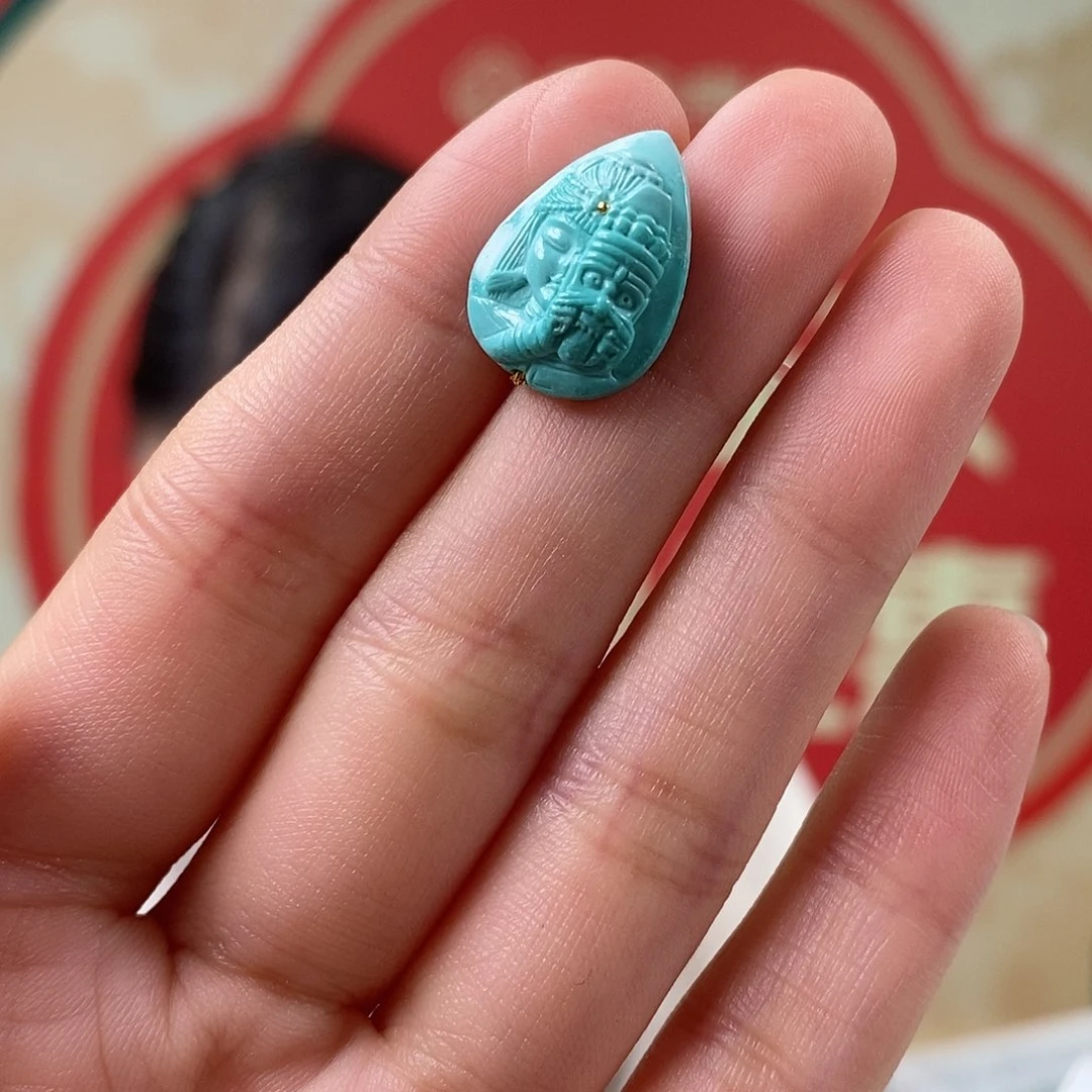 绿松石未镶嵌挂件