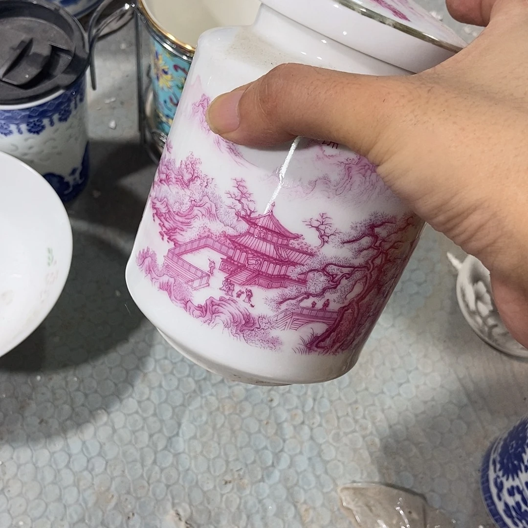 臻***藏瓷片景德镇陶瓷罐一个