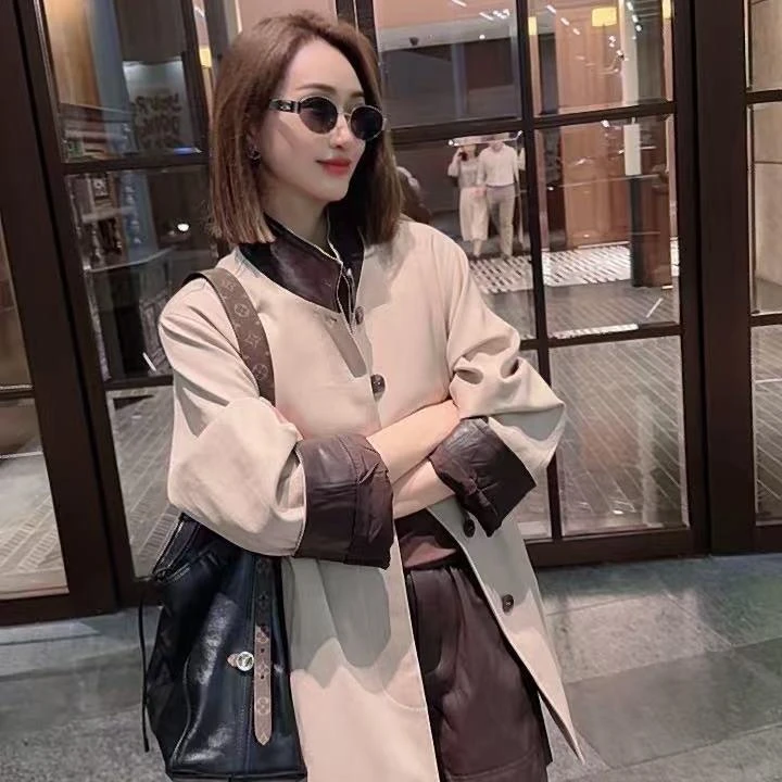 熙薇【 季节信物】2025早秋时尚休闲百搭宽松新款风衣外套H3837