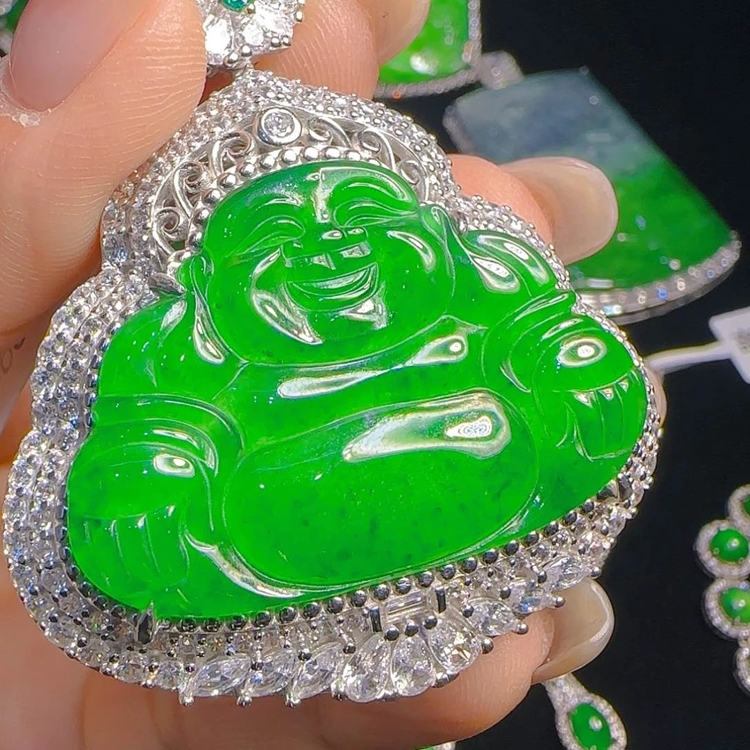 翡翠吊坠(赠链)银S925镶嵌