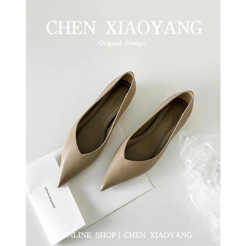 【澳门专柜正品】真皮气质尖头玛丽珍女鞋新款法式小众高级感奶奶鞋