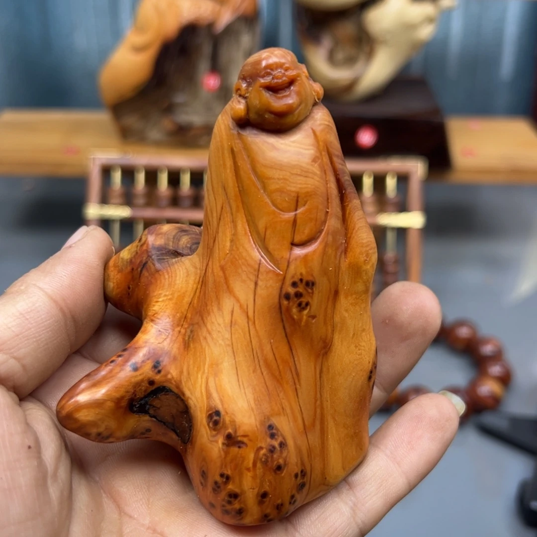 叫***长木崖柏木摆件手把件