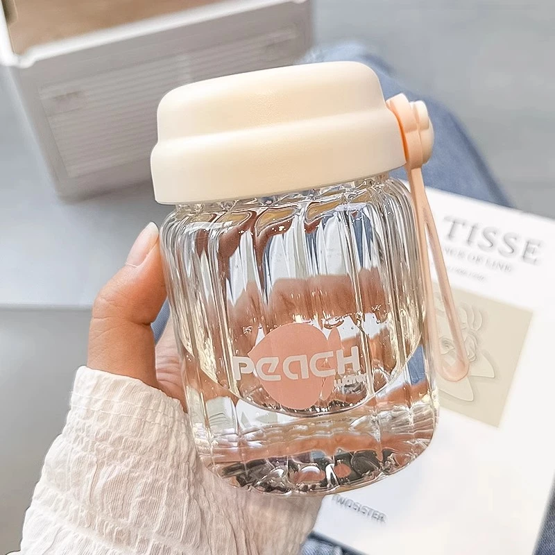 玻璃杯女便携高颜值可爱迷你水杯耐高温小巧便携2025新款学生杯子