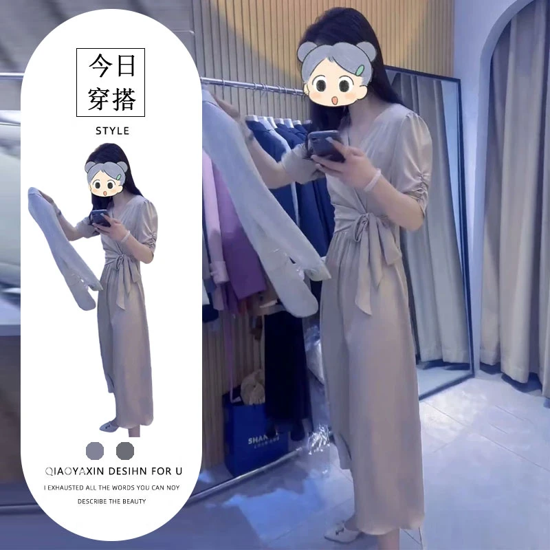 设计感小众2025年夏季新款时尚显瘦气质女士网红洋气连衣裙百搭款