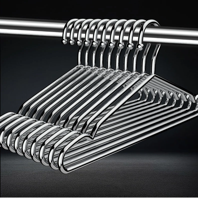 超大304不锈钢不锈钢衣架家用挂衣凉晾挂钩架子加粗加厚阳台衣架