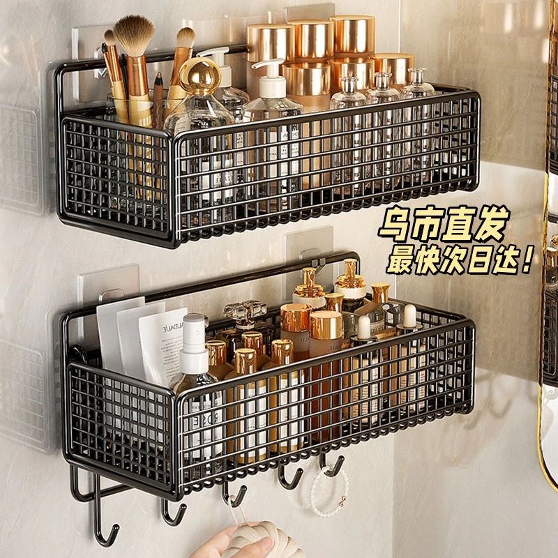 新疆包邮哥免打孔卫生间置物架浴室洗手间收纳架洗漱台墙上用品