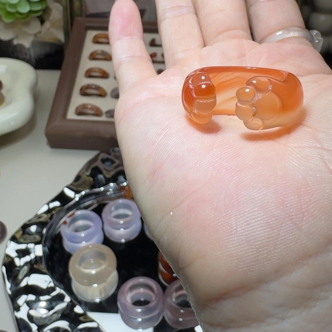 玛瑙/玉髓未镶嵌戒指