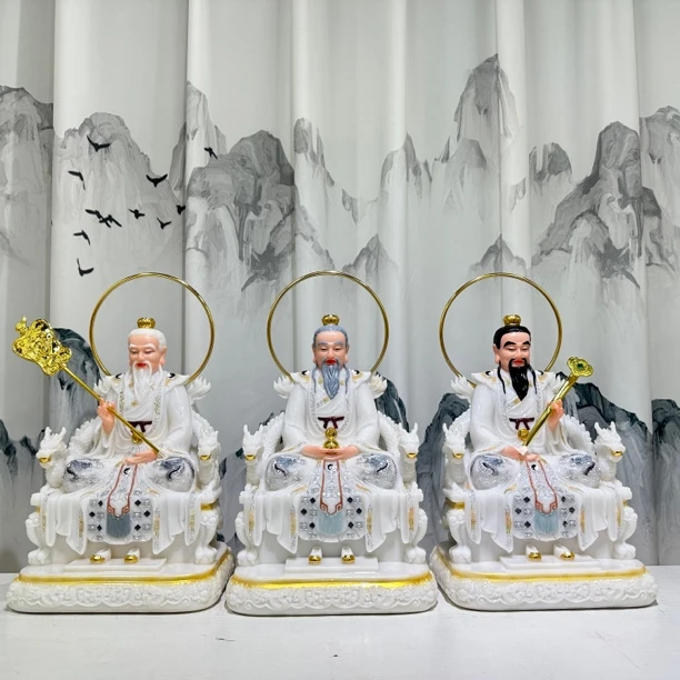 中式三清像太上老君元始道德灵宝天尊客厅创意高端工艺品摆件