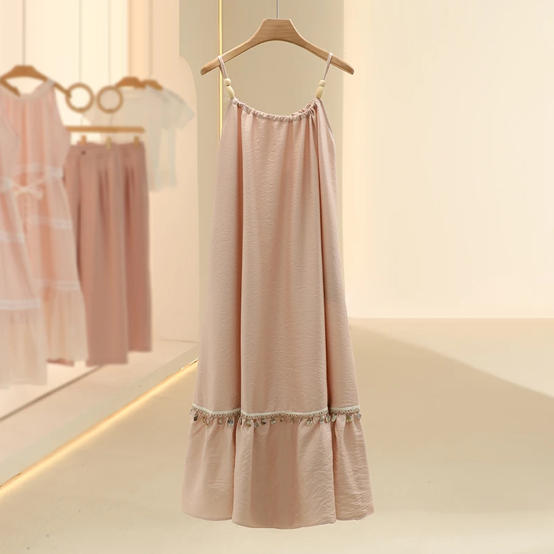 【芙】俏丽活力大方洋气吊带连衣裙2025夏季新款设计感品牌女装