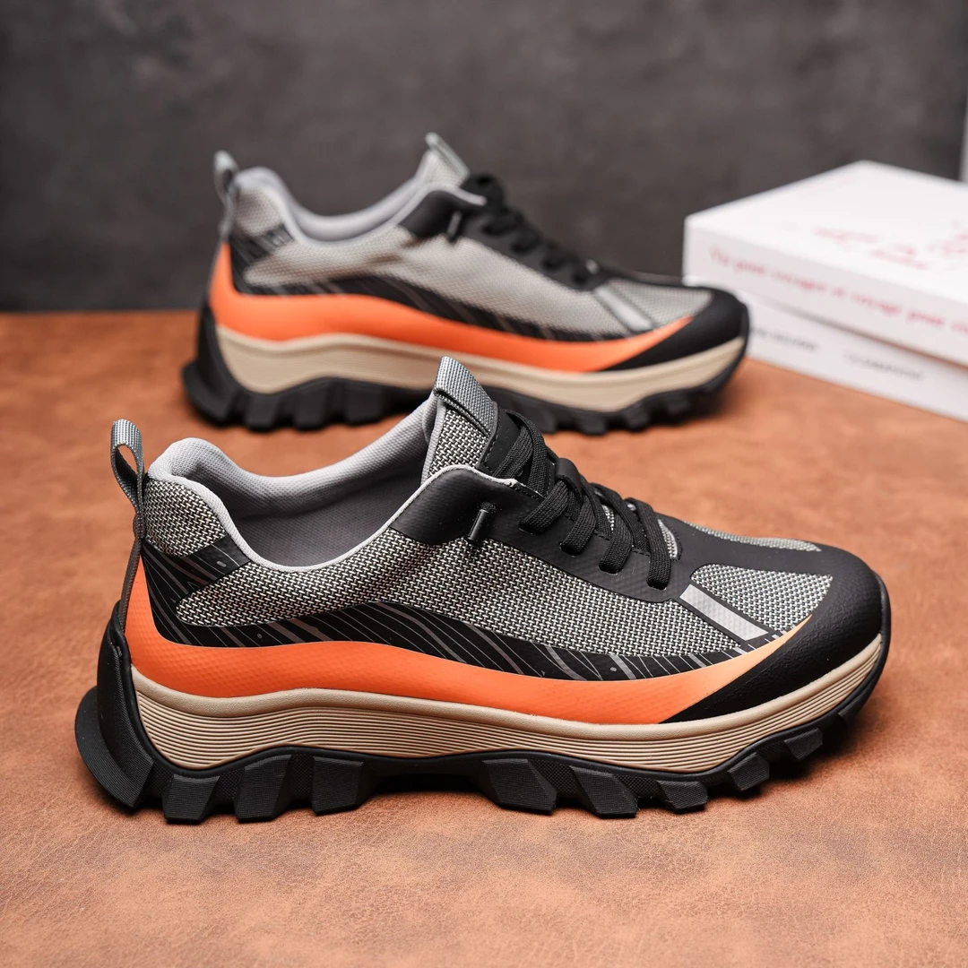 鳄鱼恤 2025春夏新款轻便舒适网面透气男士运动休闲鞋潮流男鞋子