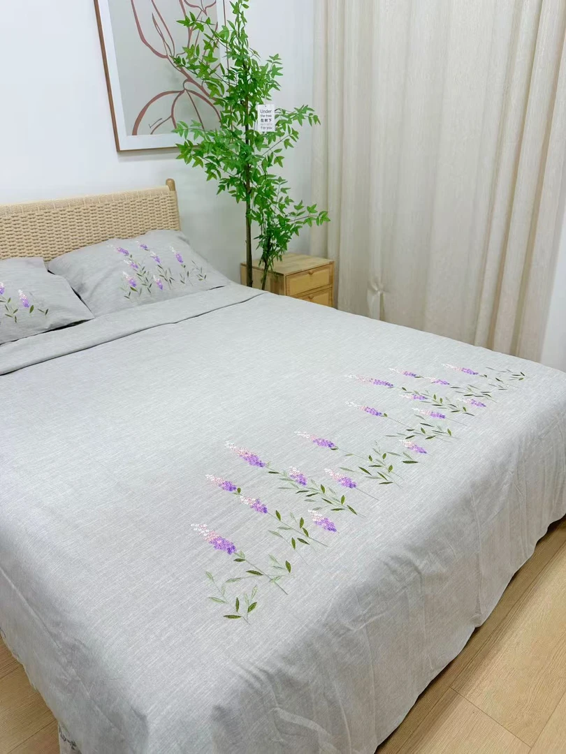 {蛋蛋麻品} 水影熏梦 高货汉麻双雨露刺绣被套