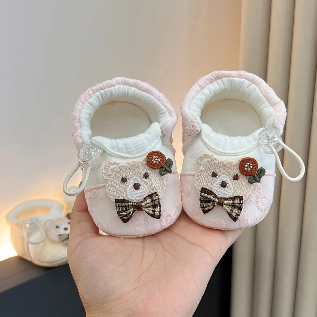 碎花女春秋单鞋软底图腾防滑步前鞋公主风婴儿鞋子