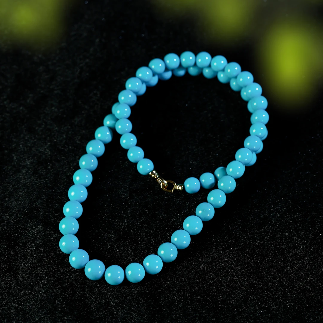 绿松18K金绿松塔链