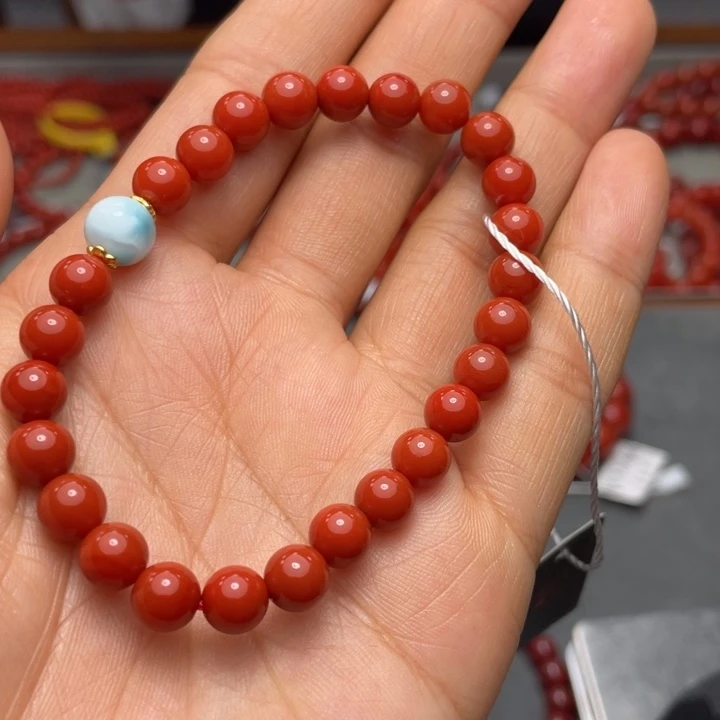 南红玛瑙手串7未镶嵌