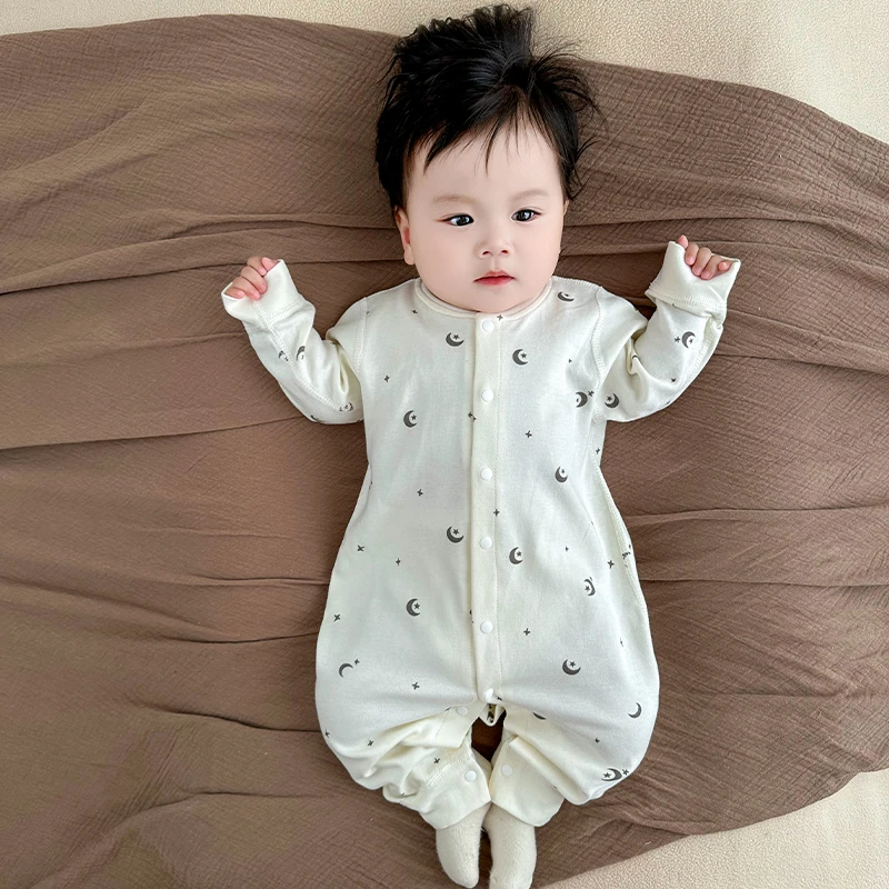 宝宝连体衣纯棉春秋季婴儿a类无骨爬服新生儿衣服童装长袖哈衣