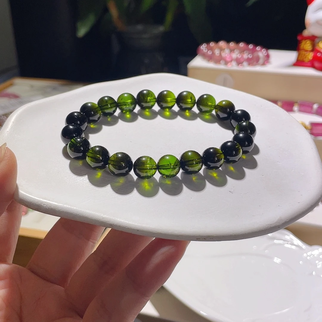 未镶嵌碧玺手链福利款老矿料油亮体9.3左右