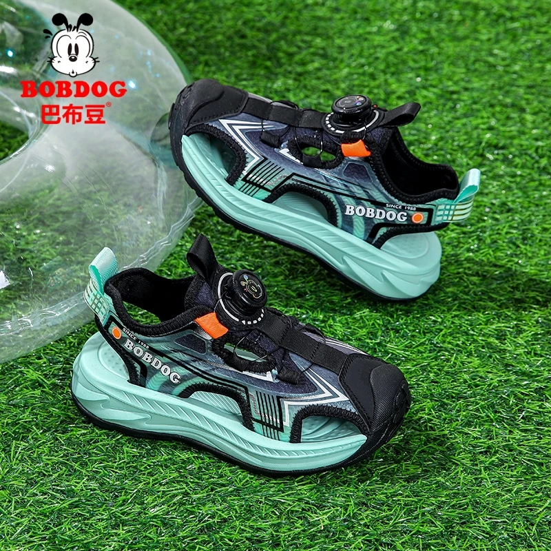 Bobdog/巴布豆男孩凉鞋2025夏季新款儿童沙滩鞋时尚百搭防滑耐磨