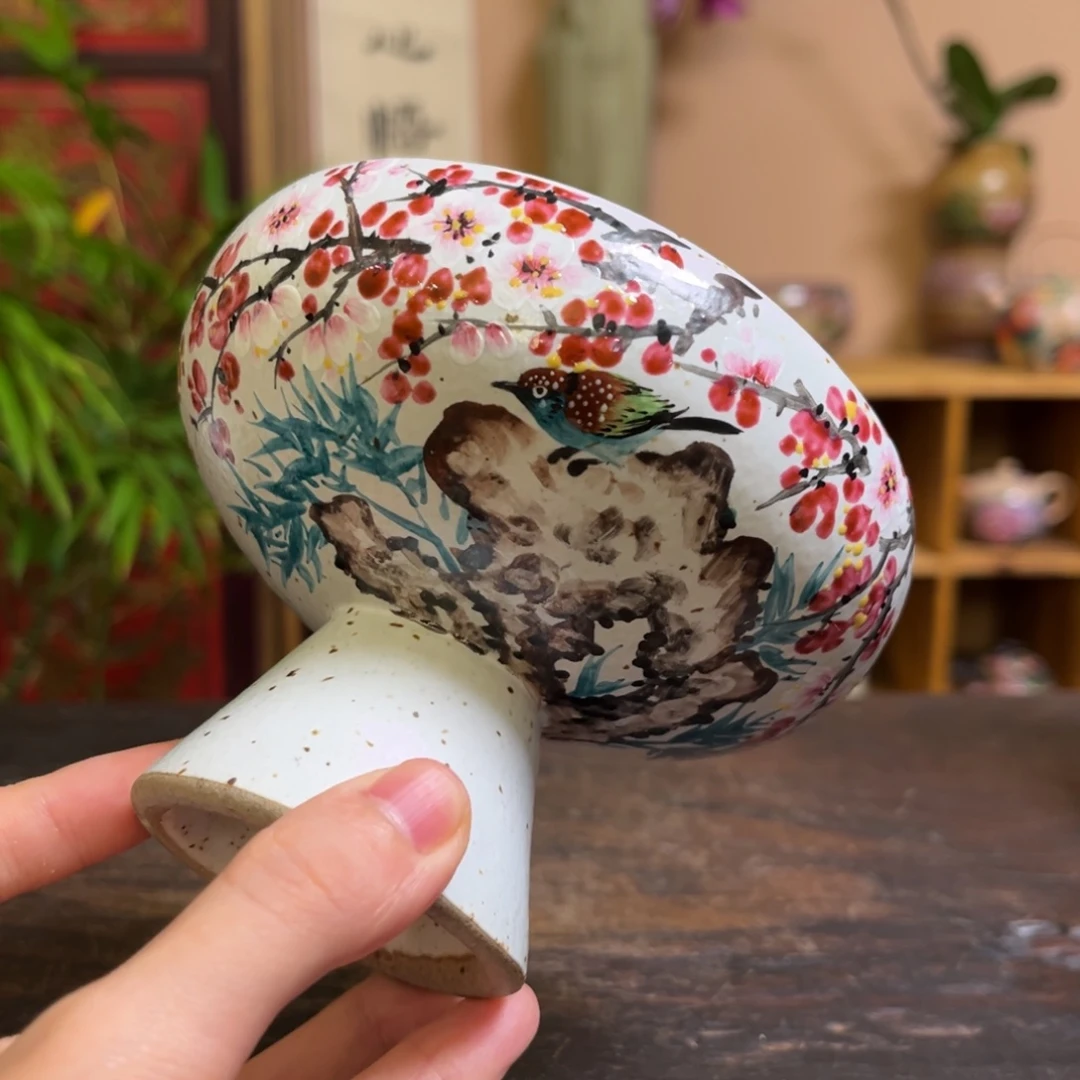 柴烧纯手工手绘陶瓷