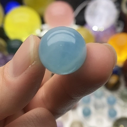 水晶珠宝半成品未镶嵌叶*染11号