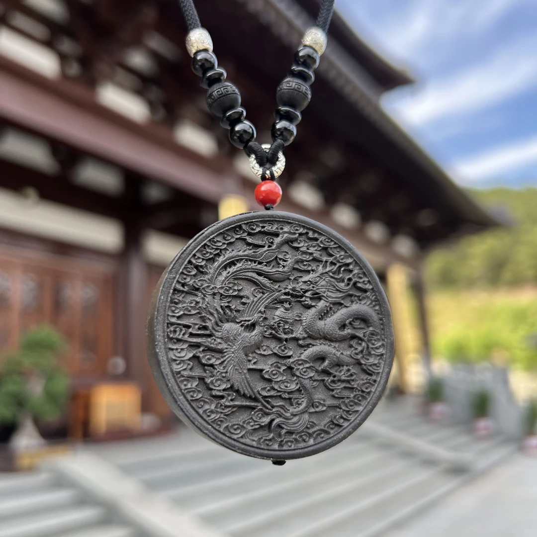 合香牌吊坠古法手工香方龙凤呈祥工艺吉祥芳香传承古法合香挂坠