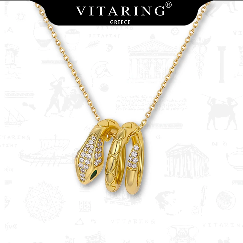 铜合金锆石项链 VITARING蛇项链新款永恒系列轻奢原创设计