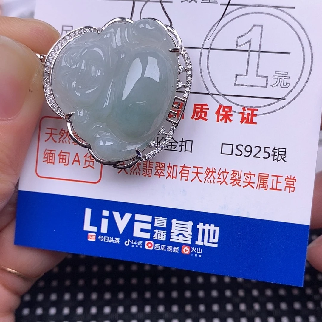 翡翠银S925镶嵌颈饰