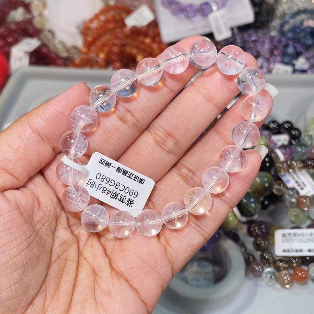 未镶嵌水晶手串蓝针9m