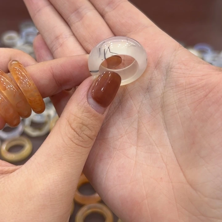 玛瑙/玉髓合金戒指25港16
