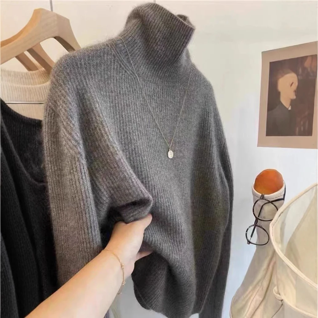 羊毛衫高领时尚百搭羊绒衫气质显瘦针织毛衣