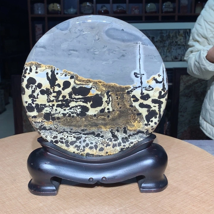 广西国画石摆件，观赏收藏