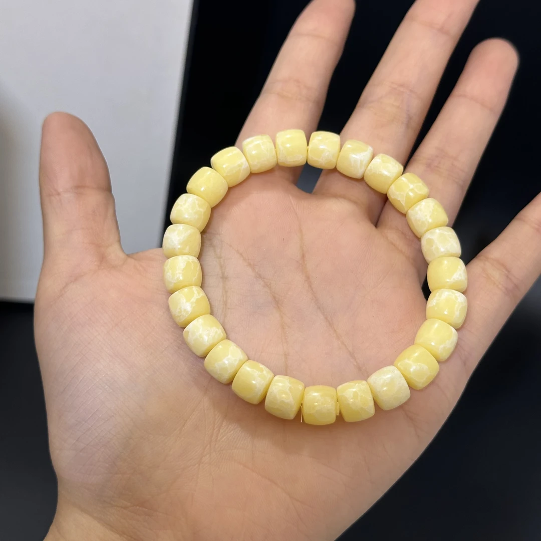 满白化妖孽纹全玉化单圈手链G01-10