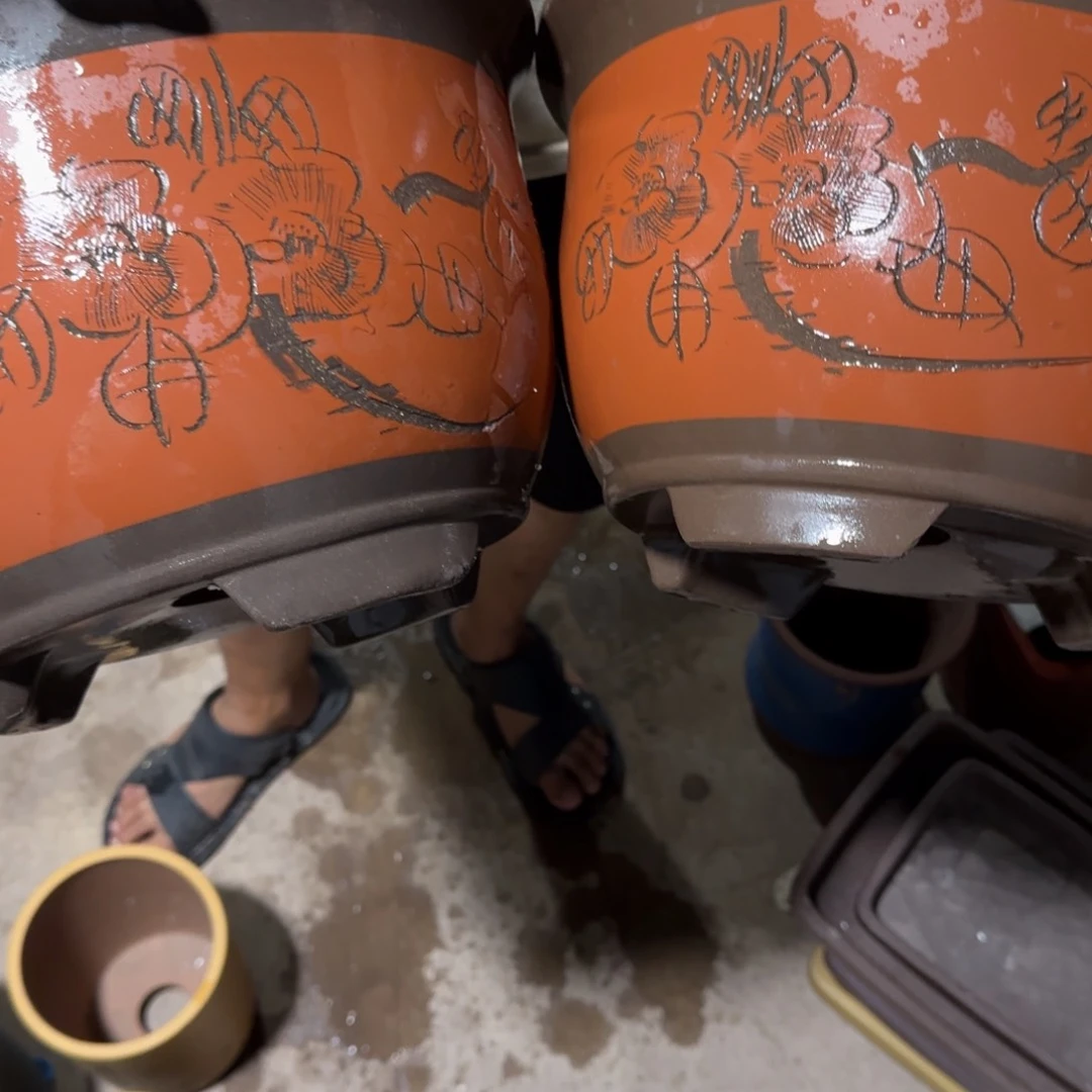 紫砂花盆口径23.14口径