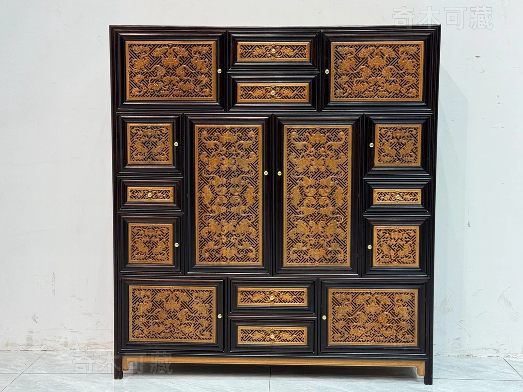 古典艺术风格门厅隔断万福百宝柜