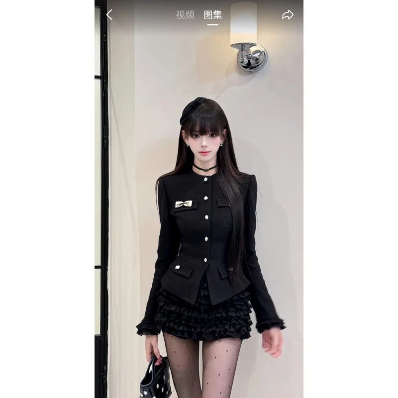 YeYe北国雪乡气质名媛/小香风少女风时尚套装