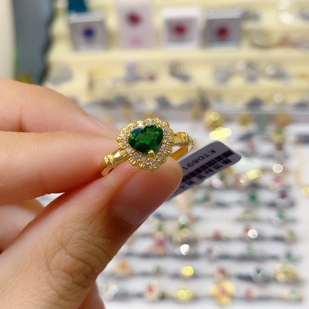 石榴石（沙弗莱）银S925镶嵌戒指